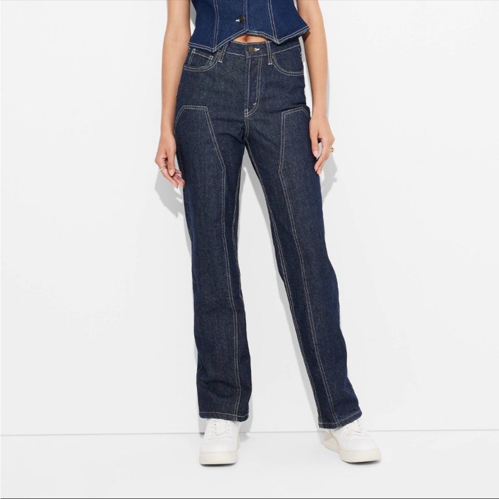 Women’s High Rise EasyRigid Straight Jeans- Ultra Dark Wash